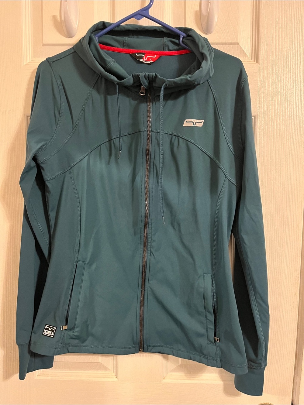 Kimes Ranch Teal Hooded Performance Jacket for Women